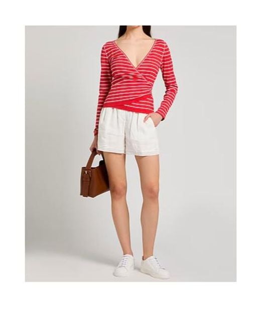 Brunello Cucinelli White Elastic Bermuda Shorts