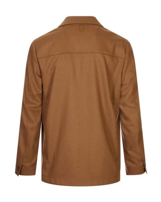 Canali Brown Patch-Pocket Jacket for men