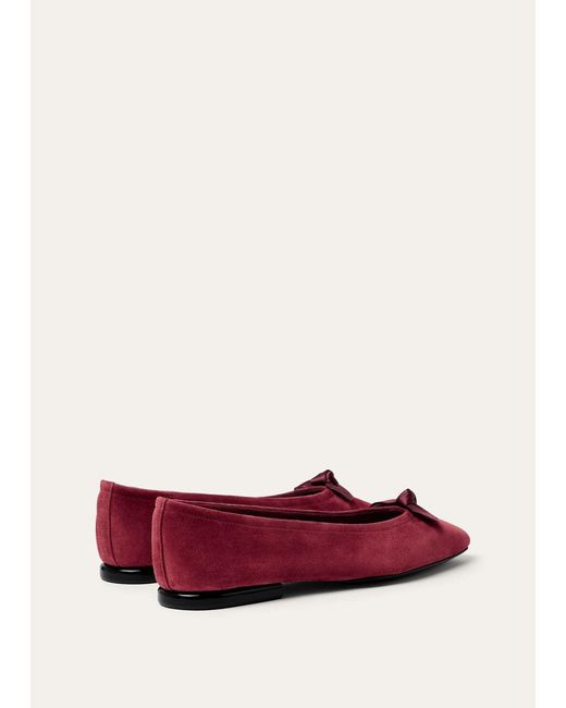 Loro Piana Red Primula Ballet Flats