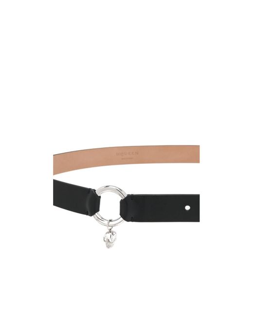 McQueen White Skull Ring Belt for men