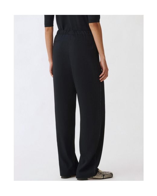 Fabiana Filippi Black Beaded-Trim Trousers