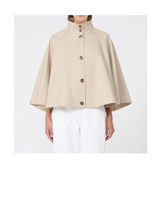 Max Mara Natural Flared Shawl