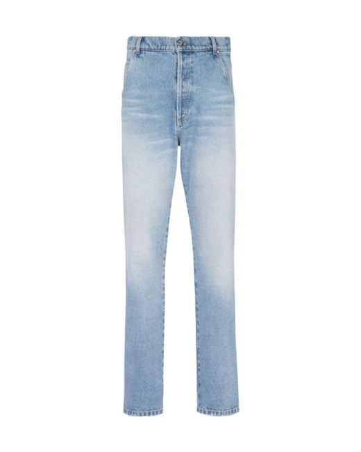 Balmain Blue Straight Cut Jeans for men