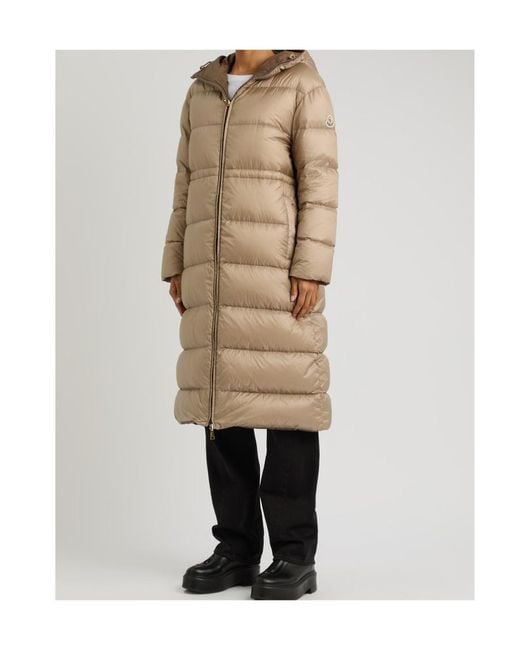 Moncler Natural Boulogne Reversible Quilted Shell Coat