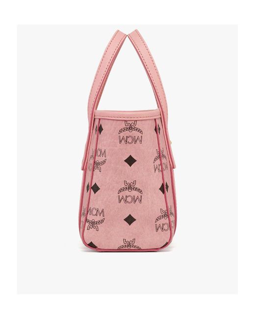 MCM Pink Double-Handle Cross-Body Bag