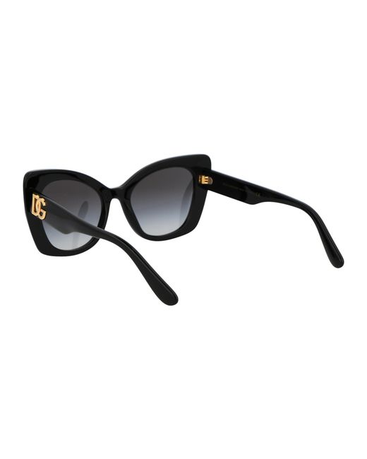 Dolce & Gabbana Black Eyewear Cat-Eye Frame Sunglasses