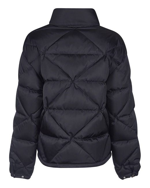 Prada Blue Logo Printed Zip-Up Quilted Jacket for men