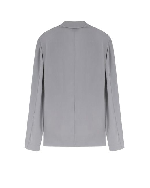 Alysi Gray Single-Breasted Unlined Blazer