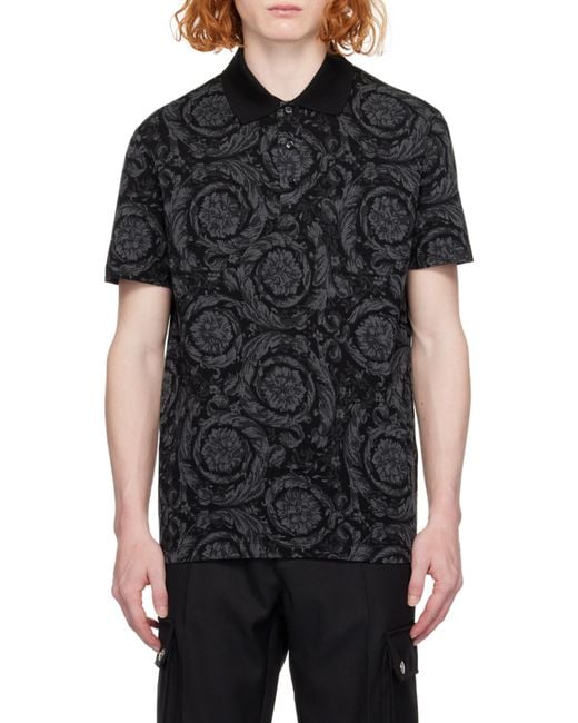 Versace Black Polo Shirts for men