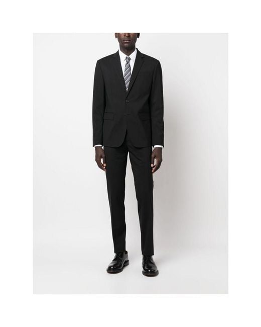 DSquared² Black Single-Breasted Two-Piece Tailored Suit for men