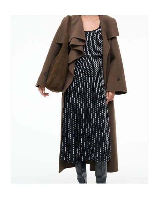 Staud Black Ellison Square Neck Dress