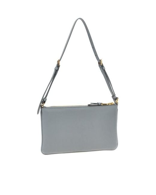 Prada White Leather Pouch