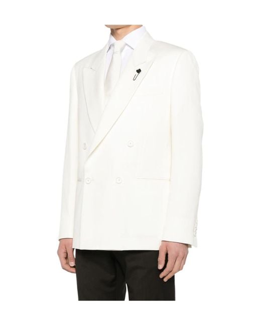 Lardini White Attitude Blazer for men