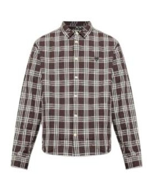 AllSaints Gray Santiago Check Shirt