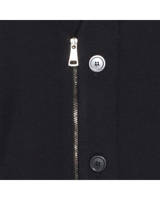 Fabiana Filippi Black V-Neck Zipped Cardigan