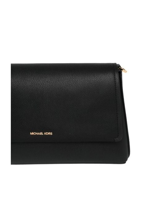 MICHAEL Michael Kors Black Nessa Large Leather Crossbody Bag