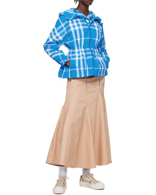 Burberry Natural High-Waist Flared Skirt