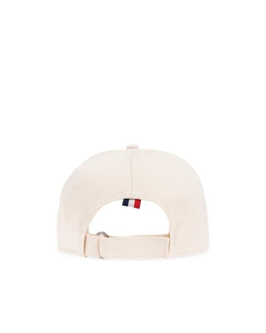 Moncler Natural Logo Embroidered Baseball Cap for men