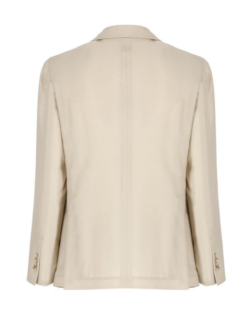 Tagliatore Brown Brooch Detailed Straight Hem Tailored Blazer for men