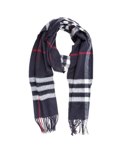 Burberry Blue The Classic Check Scarf for men