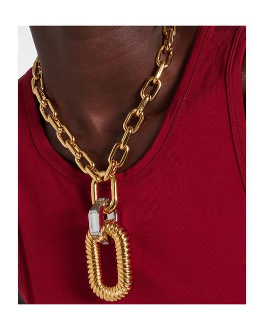 Rabanne Metallic Link Xl Pendant Necklace