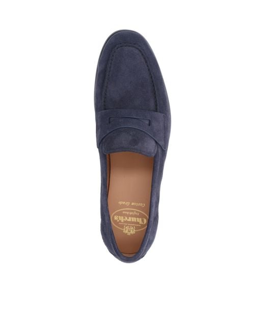 Church's Blue Round-Toe Slip-On Loafers for men
