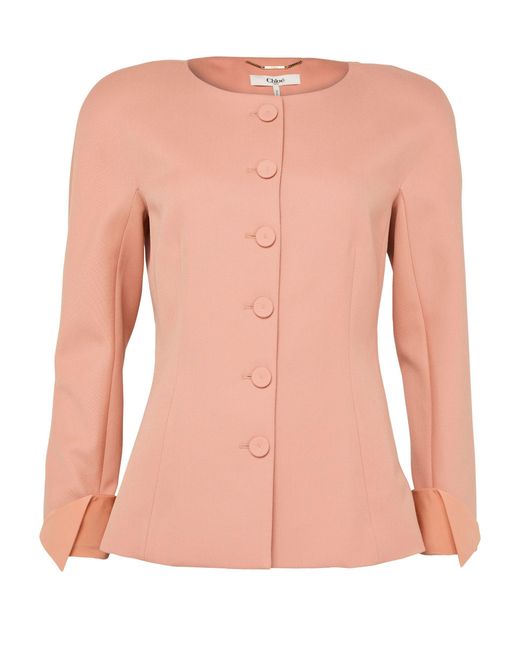 Chloé Pink Single-Breasted Jacket