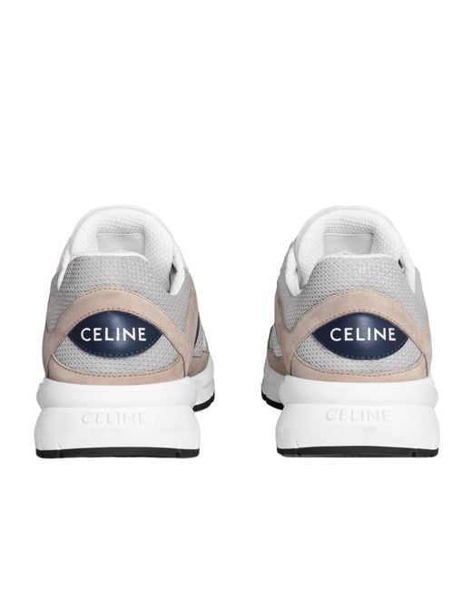 Céline White Runner Cr-03 Low Lace-Up Sneaker