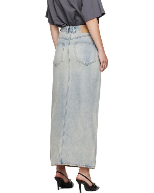 we11done Blue Belt Loop Skirt