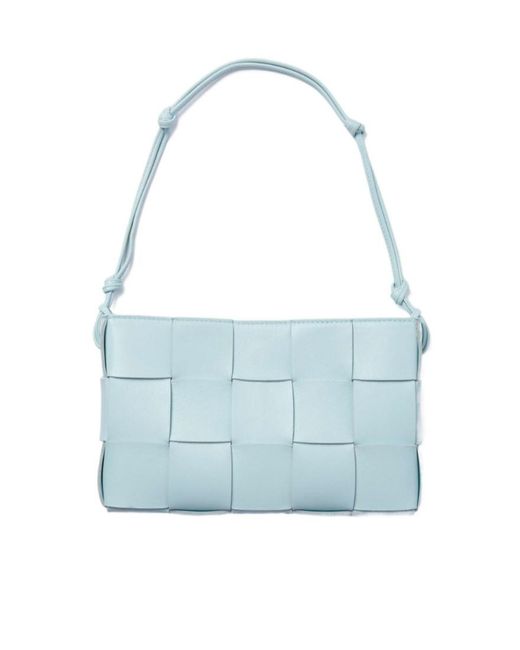 Bottega Veneta Blue Cassette Woven Mini Shoulder Bag
