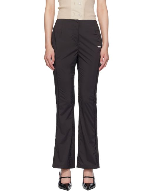 Amomento Black Side Slit Trousers