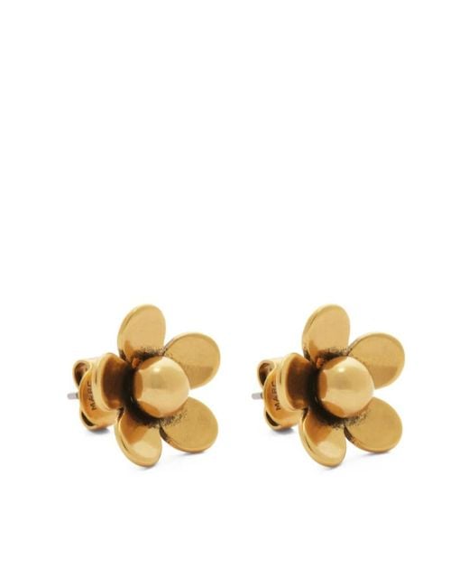 Marc Jacobs Metallic Daisy Stud Earrings