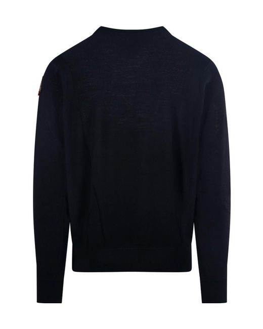 Parajumpers Blue Wool Knitted Pullover for men