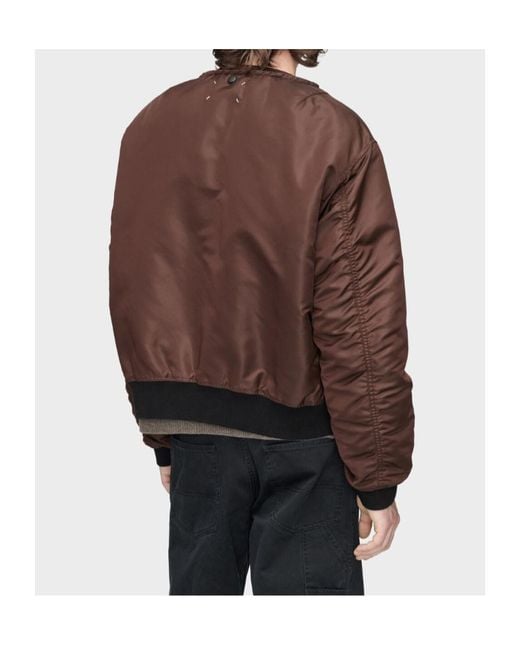 Maison Margiela Brown Reversible Bomber Jacket for men