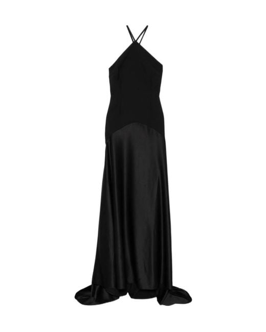 Solace London Black Halterneck Maxi Dress