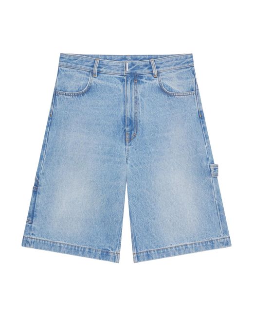 Givenchy Blue Carpenter Denim Bermuda Shorts for men