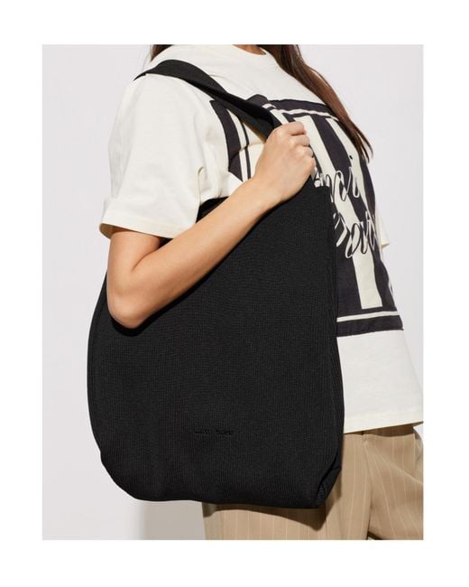 Samsøe & Samsøe Black Samsøe Samsøe Samira Ribbed Tote Bag