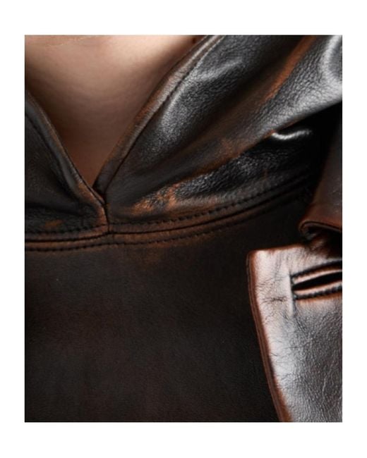 Prada Black Nappa Leather Hoodie for men