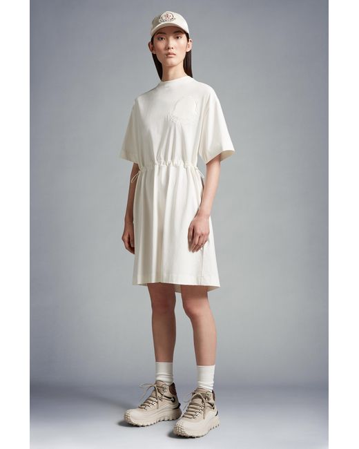 Moncler White Cotton Dress