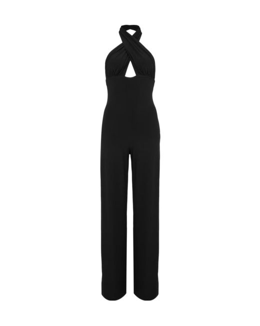 Norma Kamali Black Nk Halter Jumpsuit