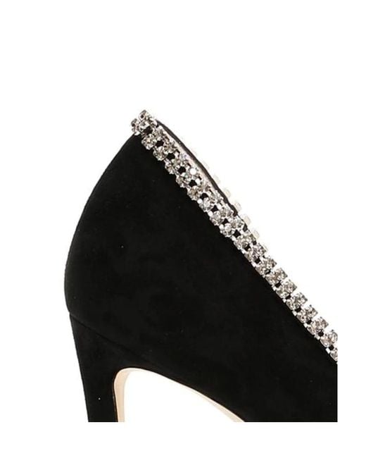 Jimmy Choo Black Crystal Decorated High Heels