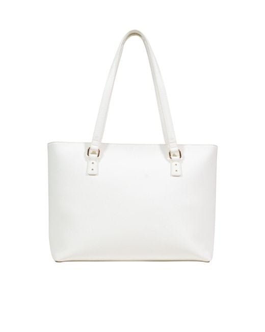 Liu Jo White Logo-Embossed Tote Bag