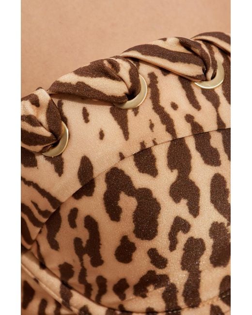 Zimmermann Brown Leopard-Print Bikini Top