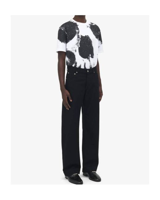 McQueen Blue Wide-Leg Jeans for men