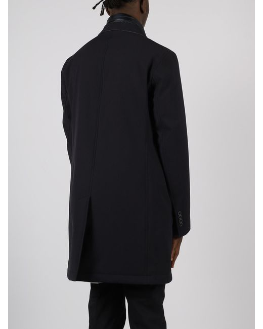 Herno Blue Single-Breasted Coat for men