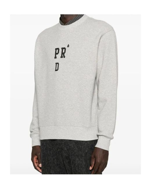 Prada White Logo-Embroidered Sweatshirt for men