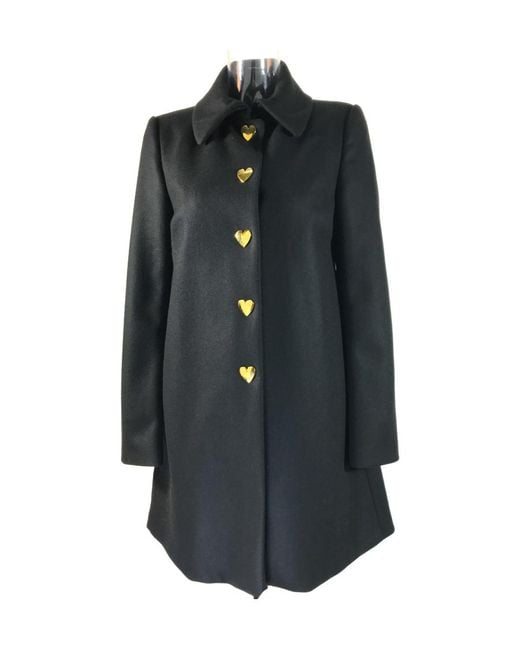 Moschino Black Logo Coat