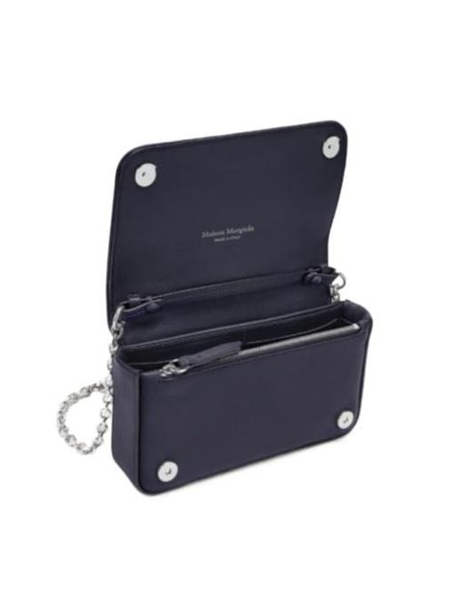 Maison Margiela Blue Glam Slam Quilted Chain Shoulder Bag