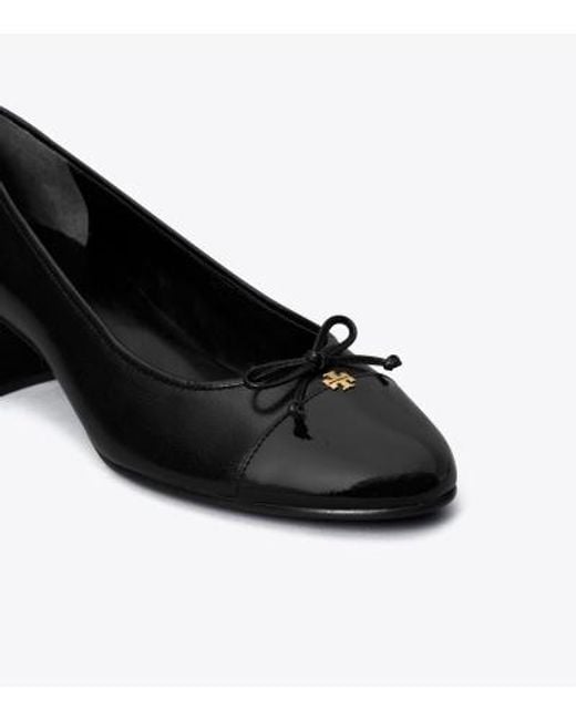 Tory Burch Black Bow Detailed Block-Heel Pumps