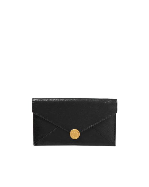 Dries Van Noten Black Leather Envelope Wallet